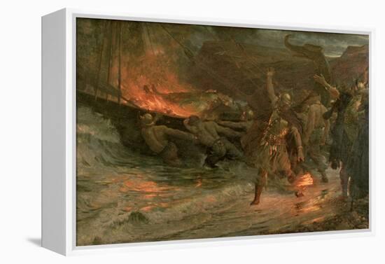 The Funeral of a Viking, 1893-Frank Bernard Dicksee-Framed Premier Image Canvas