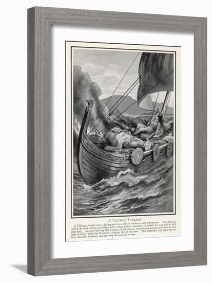 The Funeral of a Viking Chief-Lancelot Speed-Framed Art Print