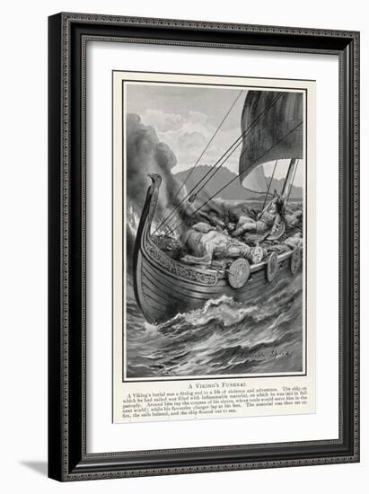 The Funeral of a Viking Chief-Lancelot Speed-Framed Art Print