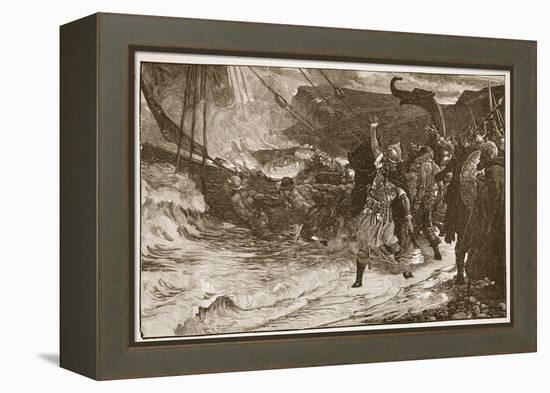 The Funeral of a Viking-Frank Bernard Dicksee-Framed Premier Image Canvas