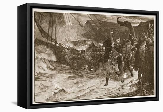 The Funeral of a Viking-Frank Bernard Dicksee-Framed Premier Image Canvas