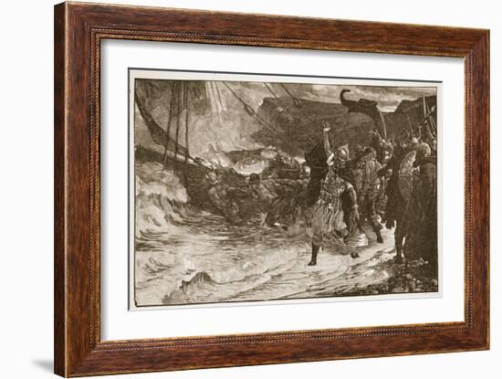 The Funeral of a Viking-Frank Bernard Dicksee-Framed Giclee Print