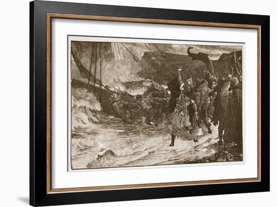 The Funeral of a Viking-Frank Bernard Dicksee-Framed Giclee Print