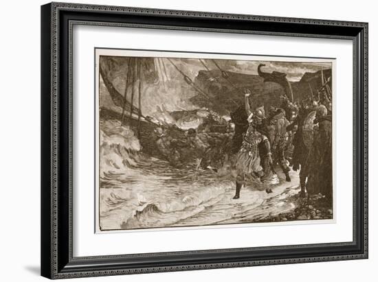 The Funeral of a Viking-Frank Bernard Dicksee-Framed Giclee Print