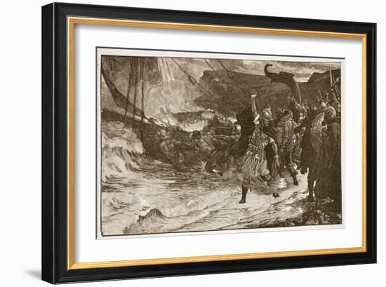 The Funeral of a Viking-Frank Bernard Dicksee-Framed Giclee Print