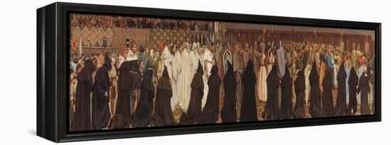 The Funeral of Charles the Good, in Bruges, on April 22, 1127-Jan van Beers-Framed Premier Image Canvas