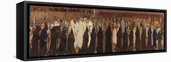 The Funeral of Charles the Good, in Bruges, on April 22, 1127-Jan van Beers-Framed Premier Image Canvas