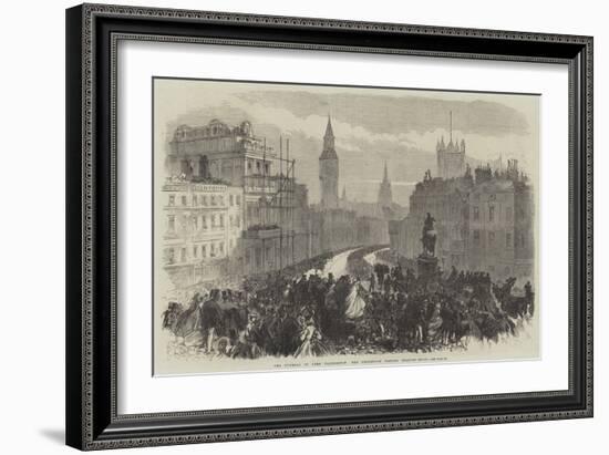 The Funeral of Lord Palmerston, the Procession Passing Charing-Cross-null-Framed Giclee Print