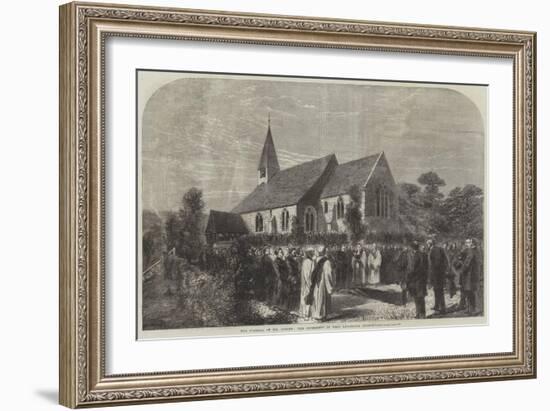 The Funeral of Mr Cobden, the Interment in West Lavington Churchyard-null-Framed Giclee Print