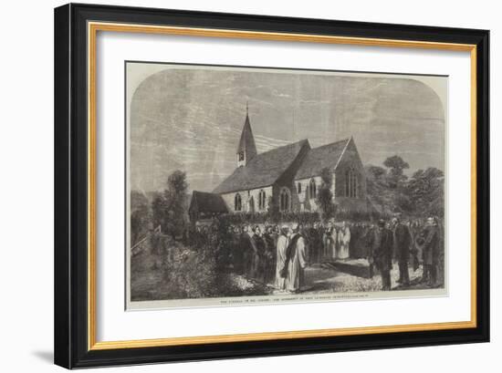 The Funeral of Mr Cobden, the Interment in West Lavington Churchyard-null-Framed Giclee Print