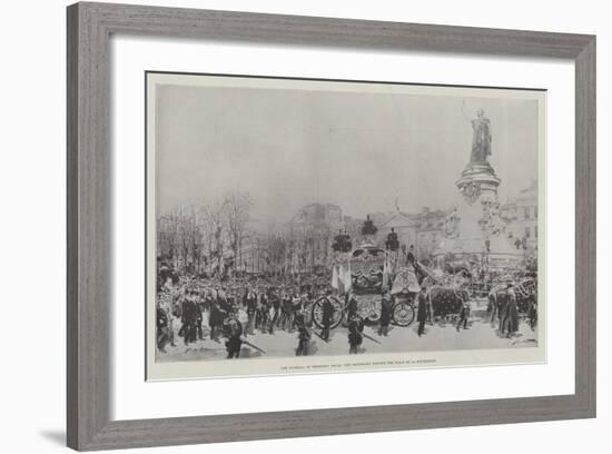 The Funeral of President Faure, the Procession Passing the Place De La Republique-Frederic De Haenen-Framed Giclee Print