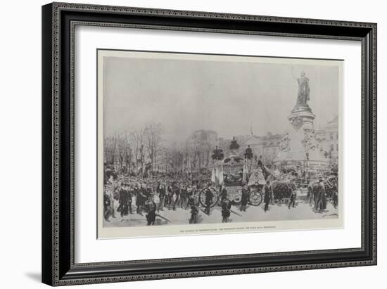 The Funeral of President Faure, the Procession Passing the Place De La Republique-Frederic De Haenen-Framed Giclee Print