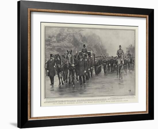 The Funeral of President Mckinley, the Hearse Leaving White House under Military Escort-Frank Dadd-Framed Giclee Print