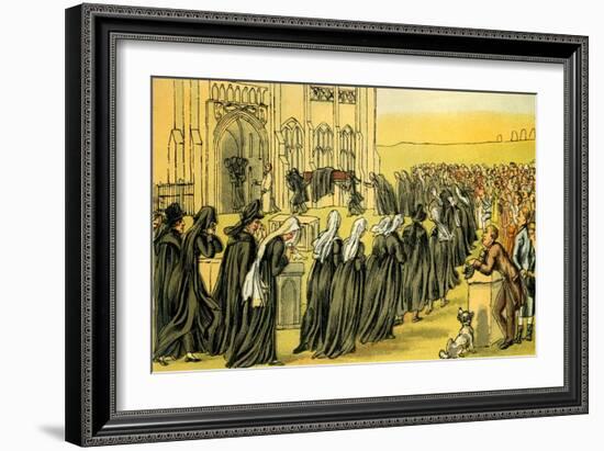 'The funeral of Syntax'-Thomas Rowlandson-Framed Giclee Print