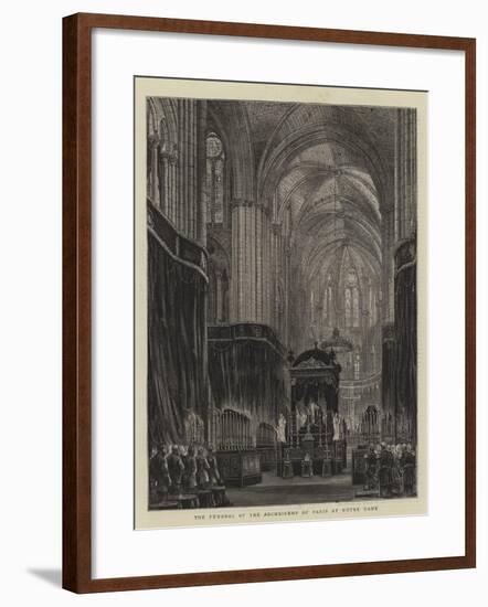 The Funeral of the Archbishop of Paris at Notre Dame-null-Framed Giclee Print