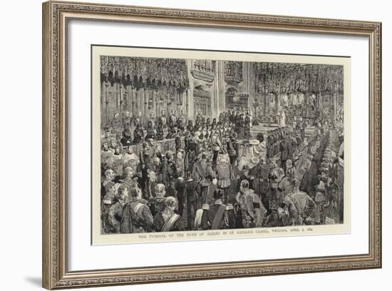 The Funeral of the Duke of Albany in St George's Chapel, Windsor, 5 April 1884-null-Framed Giclee Print