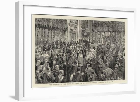 The Funeral of the Duke of Albany in St George's Chapel, Windsor, 5 April 1884-null-Framed Giclee Print