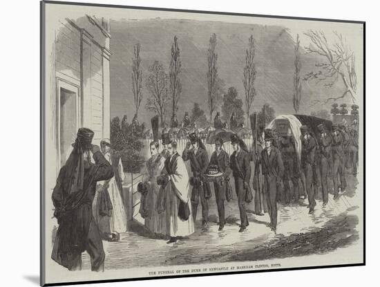 The Funeral of the Duke of Newcastle at Markham Clinton, Notts-null-Mounted Giclee Print