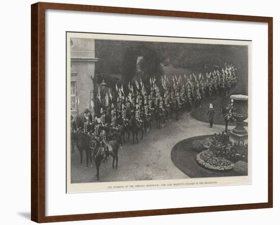 The Funeral of the Empress Frederick, Her Late Majesty's Hussars in the Procession-null-Framed Giclee Print