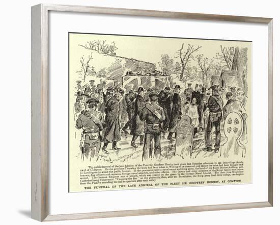 The Funeral of the Late Admiral of the Fleet Sir Geoffrey Hornby, at Compton-null-Framed Giclee Print