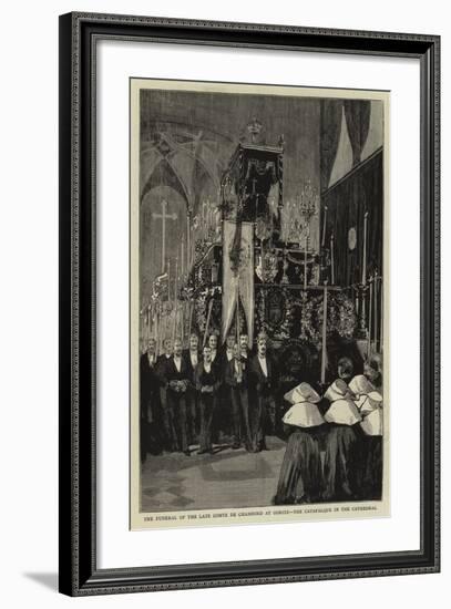The Funeral of the Late Comte De Chambord at Goritz, the Catafalque in the Cathedral-null-Framed Giclee Print