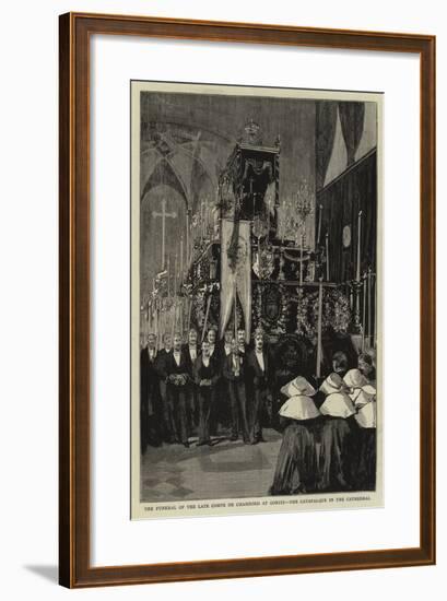 The Funeral of the Late Comte De Chambord at Goritz, the Catafalque in the Cathedral-null-Framed Giclee Print