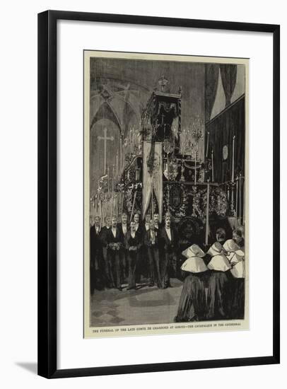 The Funeral of the Late Comte De Chambord at Goritz, the Catafalque in the Cathedral-null-Framed Giclee Print