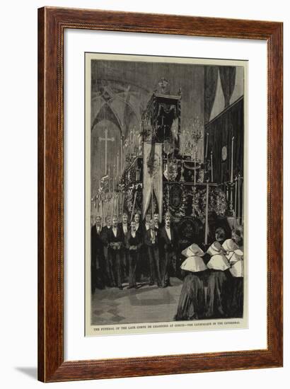 The Funeral of the Late Comte De Chambord at Goritz, the Catafalque in the Cathedral-null-Framed Giclee Print