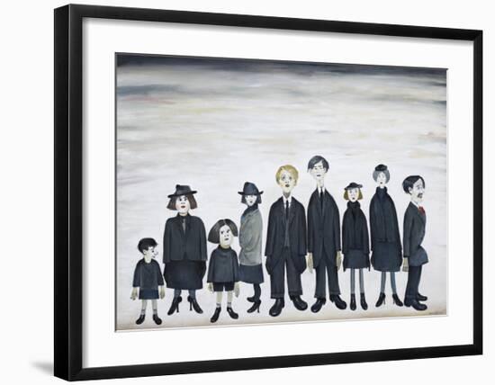 The Funeral Party, 1953-Laurence Stephen Lowry-Framed Premium Giclee Print