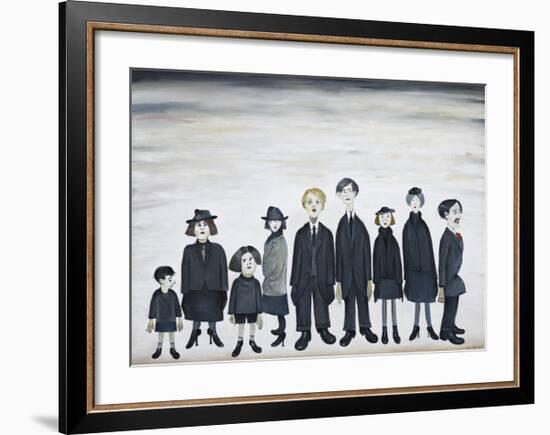 The Funeral Party, 1953-Laurence Stephen Lowry-Framed Premium Giclee Print