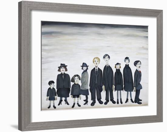 The Funeral Party, 1953-Laurence Stephen Lowry-Framed Premium Giclee Print