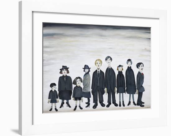 The Funeral Party, 1953-Laurence Stephen Lowry-Framed Premium Giclee Print