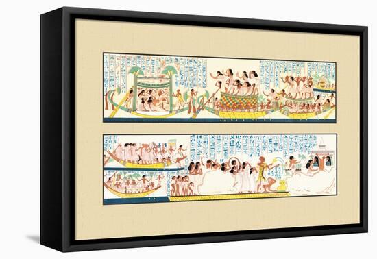 The Funeral Passing over the Lake of the Dead-J. Gardner Wilkinson-Framed Stretched Canvas