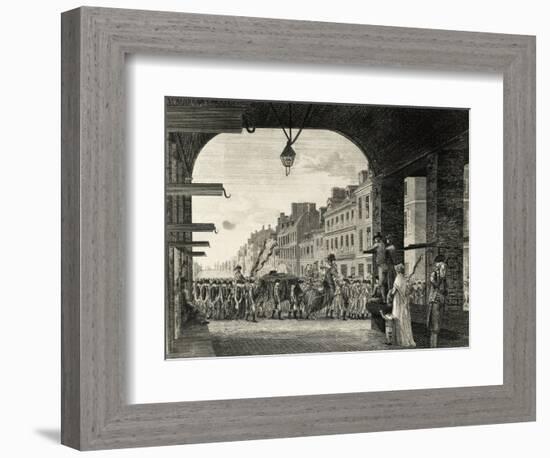 The Funeral Procession of George Washington Along High Street in Philadelphia-null-Framed Giclee Print