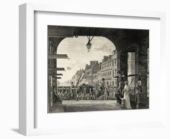 The Funeral Procession of George Washington Along High Street in Philadelphia-null-Framed Giclee Print