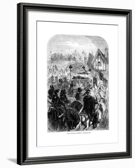 The Funeral Procession of King Henry V, 1422-null-Framed Giclee Print