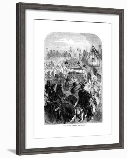 The Funeral Procession of King Henry V, 1422-null-Framed Giclee Print