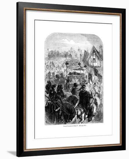 The Funeral Procession of King Henry V, 1422-null-Framed Giclee Print