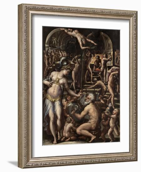 The Furnace of Volcano, 1563-1565-Giorgio Vasari-Framed Giclee Print