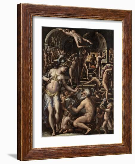 The Furnace of Volcano, 1563-1565-Giorgio Vasari-Framed Giclee Print