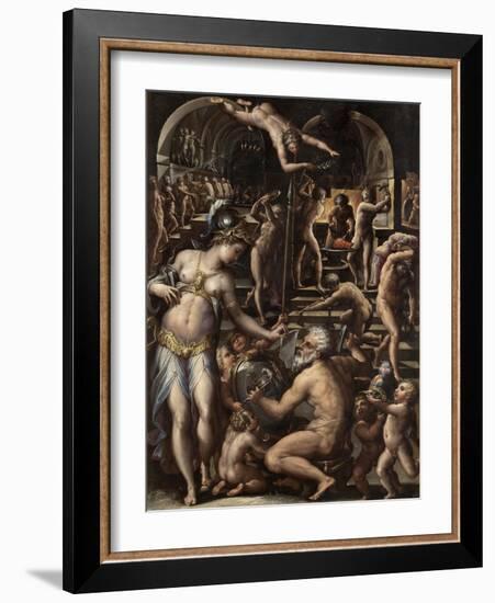 The Furnace of Volcano, 1563-1565-Giorgio Vasari-Framed Giclee Print