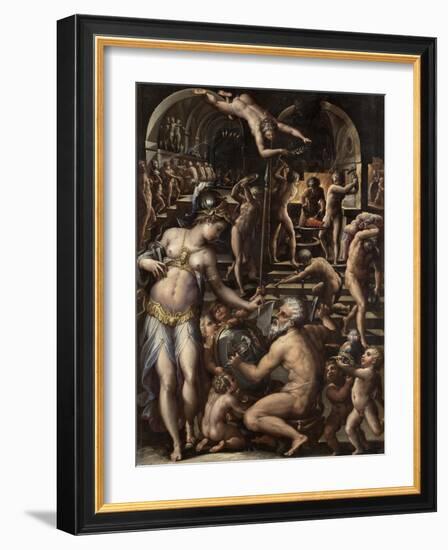 The Furnace of Volcano, 1563-1565-Giorgio Vasari-Framed Giclee Print