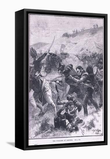 The Fusiliers at Albuera-William Barnes Wollen-Framed Premier Image Canvas