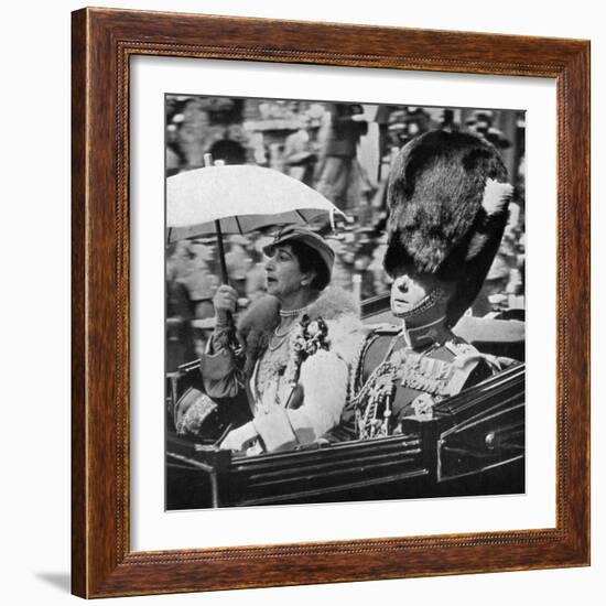 The Future King Edward VII (1894-197) and Queen Maud of Norway (1869-193), 1935-null-Framed Giclee Print