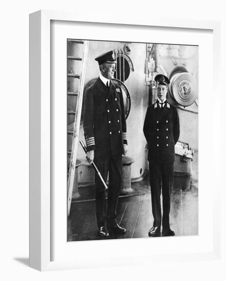 The Future King Edward VIII as a Midshipman in HMS Hindustan, C1910-null-Framed Giclee Print