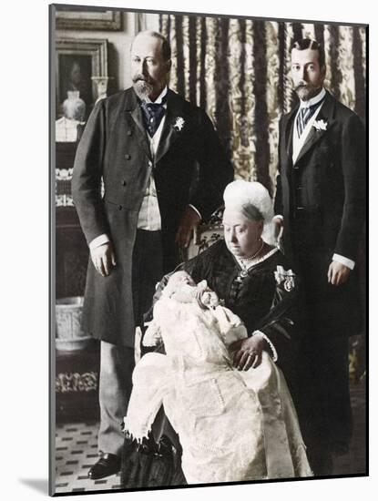 The Future King Edward Viiis Christening Day, 16 July 1894-null-Mounted Photographic Print