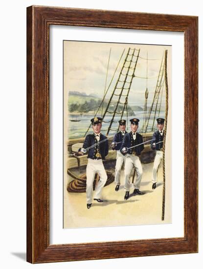 The Future King Geoge V as a Naval Cadet, 1877-Henry Payne-Framed Giclee Print