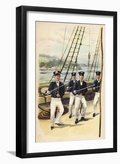 The Future King Geoge V as a Naval Cadet, 1877-Henry Payne-Framed Giclee Print