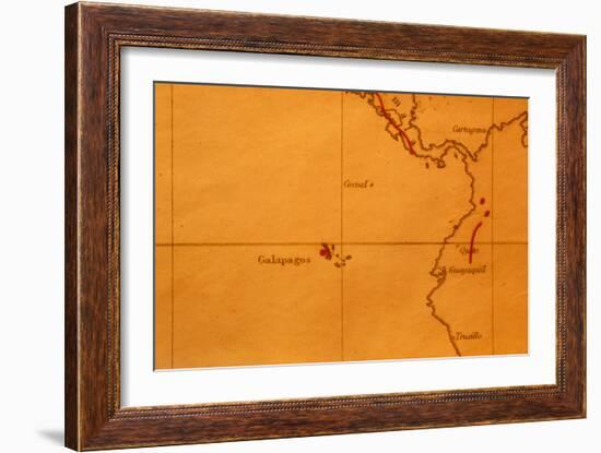 The Galapagos Islands Seen on One of Darwin's Maps-Volker Steger-Framed Photographic Print