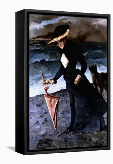 The Gale, 1891-Alfred Emile Léopold Stevens-Framed Premier Image Canvas